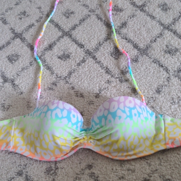 Neon leopard print bikini top - Picture 8 of 9